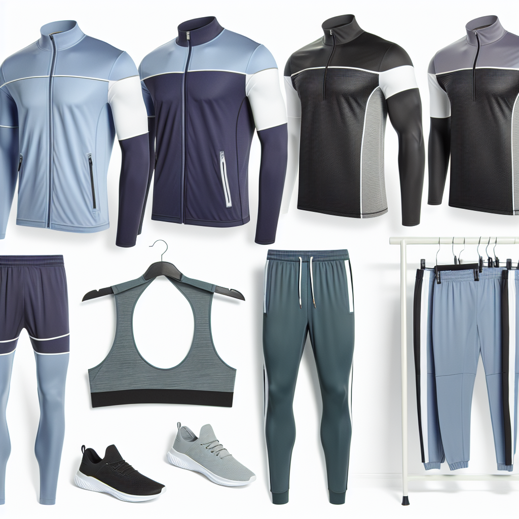 Herren Sportbekleidung: atmungsaktive Trainingsshirts, Jogginghosen, Sportjacken, Sneaker im sportlichen Look.