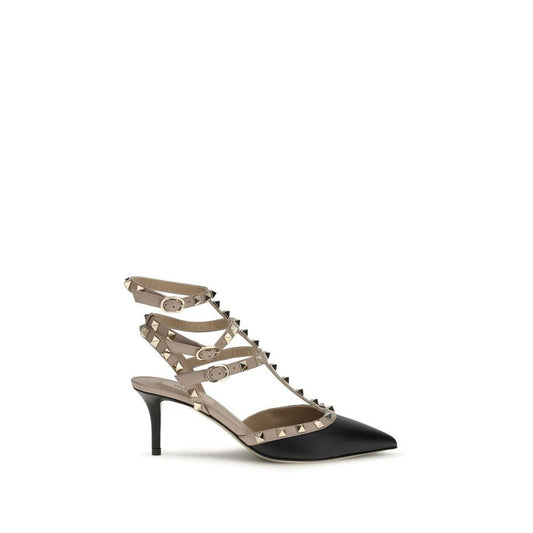Valentino Garavani Schwarze Pumps aus Kalbsleder Bos Taurus mit mittelhohem Absatz by Valentino Garavani