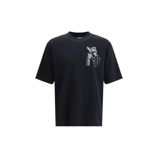 Dsquared² Schwarzes Baumwoll-T-Shirt by Dsquared²