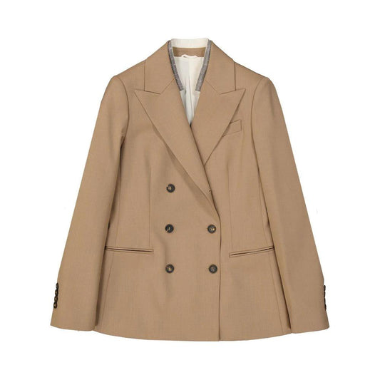 Brunello Cucinelli Cucinelli Brauner Wollmantel by Brunello Cucinelli Cucinelli