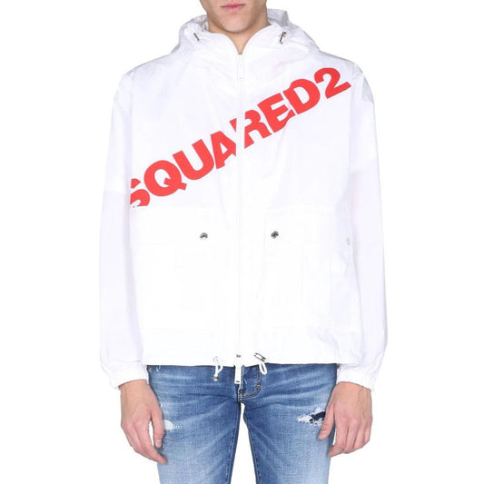 Dsquared² Weiße Baumwoll-Shell-Jacke by Dsquared²