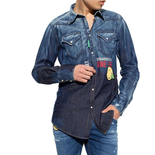 Dsquared² Blaues Denim-Hemd by Dsquared²