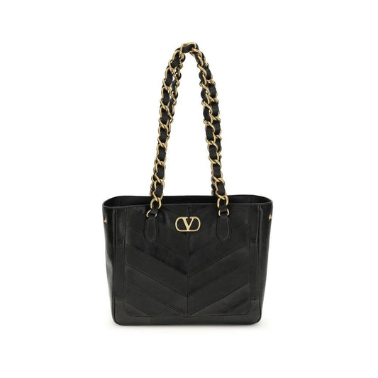 Valentino Garavani Schwarze Napa Leder / Kalbsleder Schultertasche by Valentino Garavani
