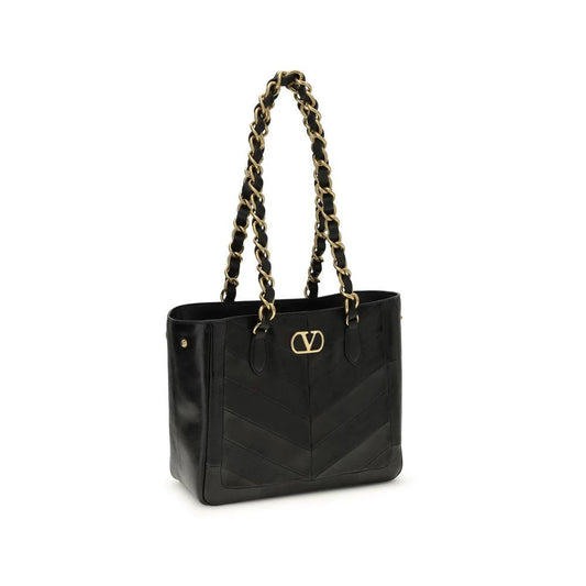 Valentino Garavani Schwarze Napa Leder / Kalbsleder Schultertasche by Valentino Garavani