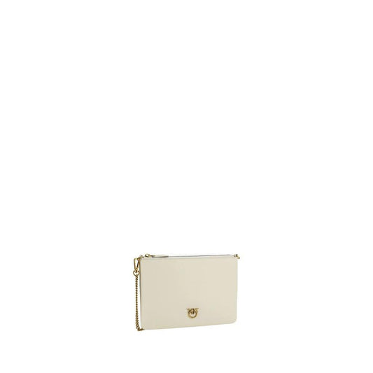 PINKO Beige Calf Leather Bos Taurus Schultertasche by PINKO