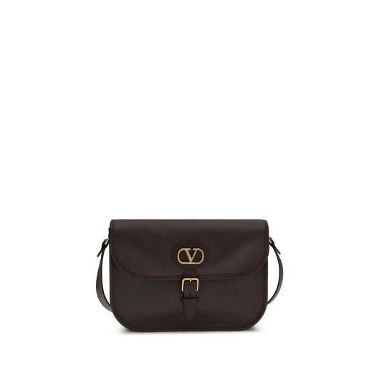 Valentino Garavani Braune Kalbsleder Bos Taurus Schultertasche by Valentino Garavani