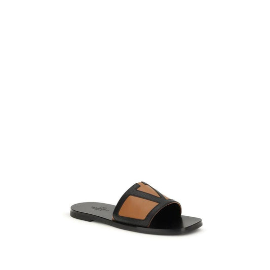 Valentino Garavani Schwarze Sandalen aus Ziegenleder by Valentino Garavani