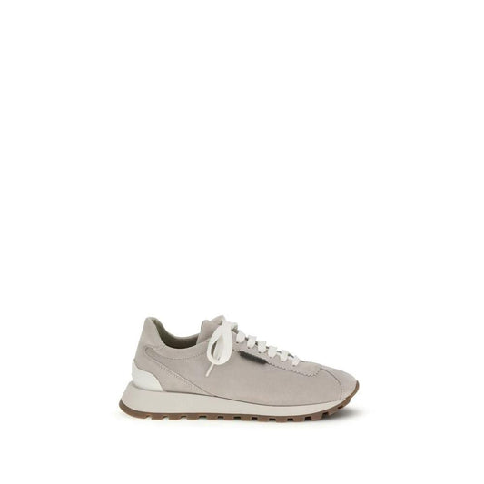 Brunello Cucinelli Cucinelli Graue Kalbsleder Bos Taurus Chunky Sneaker by Brunello Cucinelli Cucinelli