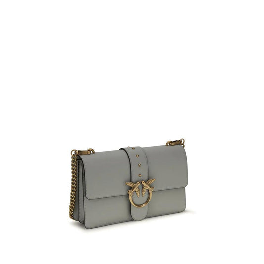 PINKO Graue Kalbsleder Bos Taurus Schultertasche by PINKO