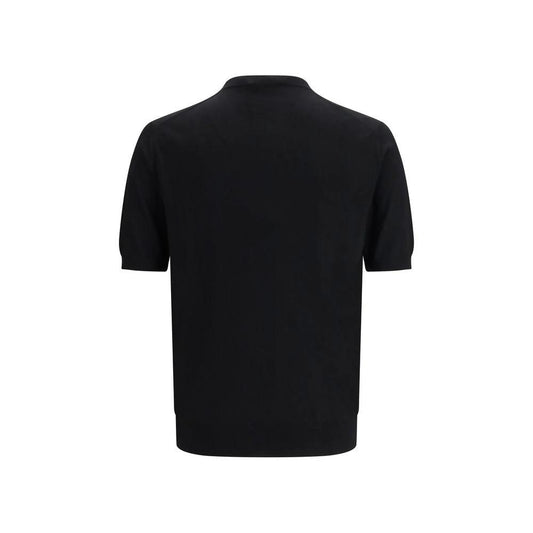 Prada Schwarzes T-Shirt aus Fleece-Wolle by Prada