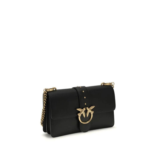 PINKO Schwarze Kalbsleder Bos Taurus Schultertasche by PINKO