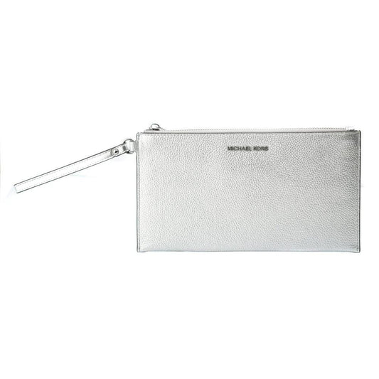 Michael Kors Graue Leder-Clutch by Michael Kors
