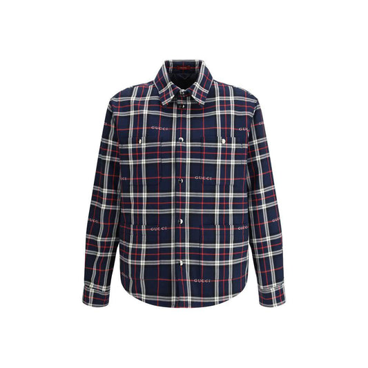 Gucci Blaue Baumwolljacke und Mantel by Gucci