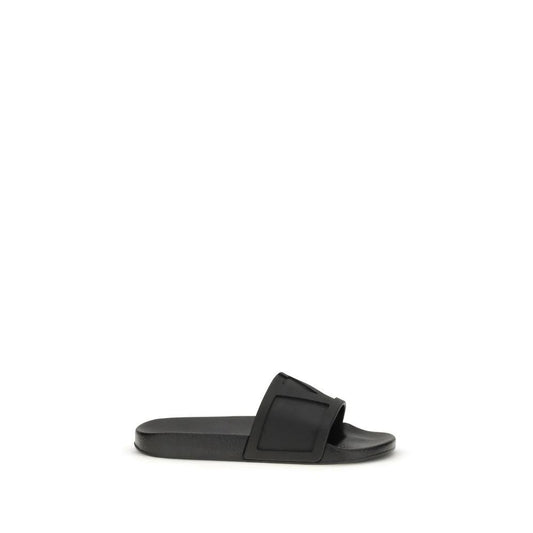 Valentino Garavani Schwarze Gummisandalen by Valentino Garavani