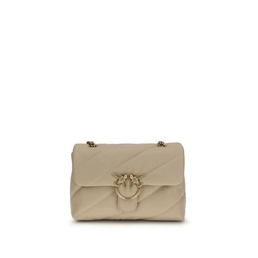 PINKO Schultertasche aus beigem Kalbsleder Bos Taurus by PINKO