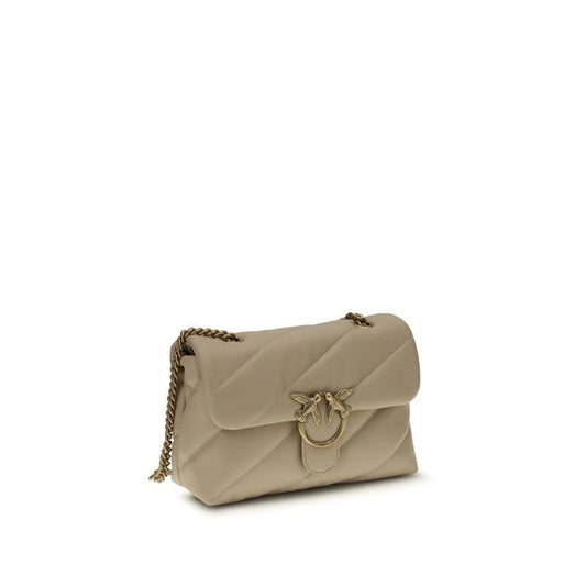 PINKO Schultertasche aus beigem Kalbsleder Bos Taurus by PINKO