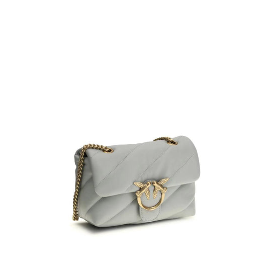 PINKO Graue Bos Taurus Kalbsleder Umhängetasche by PINKO
