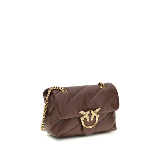 PINKO Schultertasche aus braunem Kalbsleder Bos Taurus by PINKO