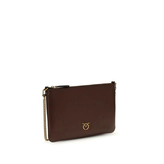 PINKO Schultertasche aus bordeauxrotem Kalbsleder Bos Taurus by PINKO