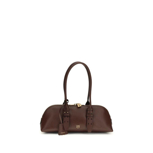 PINKO Braune Kalbsleder Bos Taurus Schultertasche by PINKO