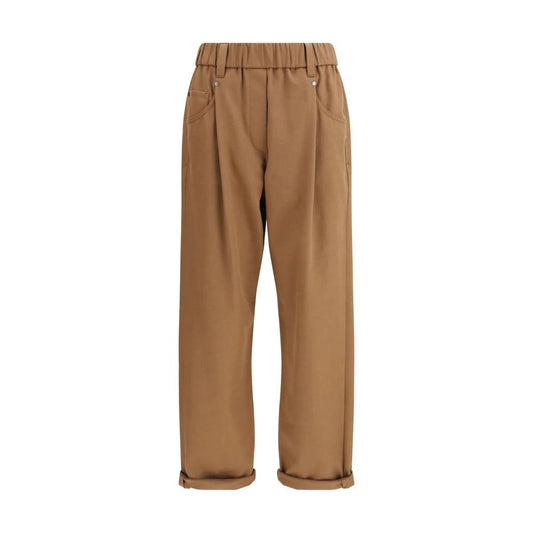 Brunello Cucinelli Cucinelli Braune Baumwoll-Freizeithose by Brunello Cucinelli Cucinelli