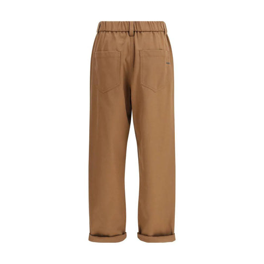 Brunello Cucinelli Braune Baumwoll-Freizeithose by Brunello Cucinelli