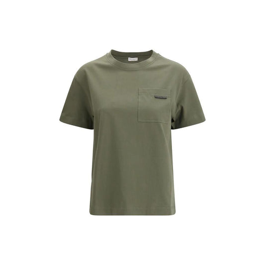 Brunello Cucinelli Cucinelli Zweifarbige Baumwoll-T-Shirt by Brunello Cucinelli Cucinelli
