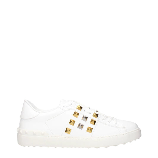 Valentino Garavani Weiße Low-Top-Sneaker aus Leder by Valentino Garavani