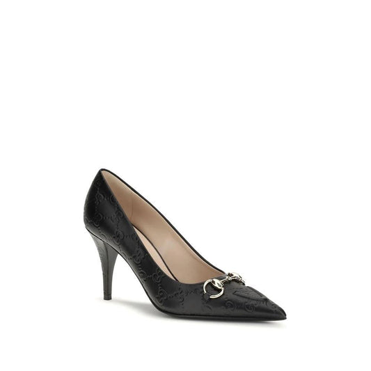 Gucci Schwarze Pumps aus Kalbsleder Bos Taurus mit mittlerem Absatz by Gucci