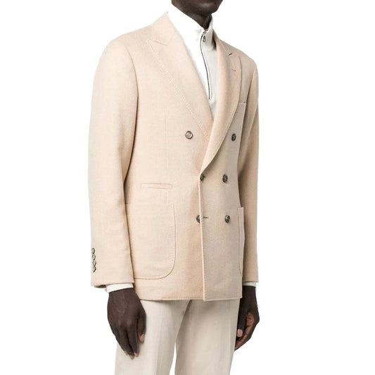 Brunello Cucinelli Beiger Wollmantel by Brunello Cucinelli