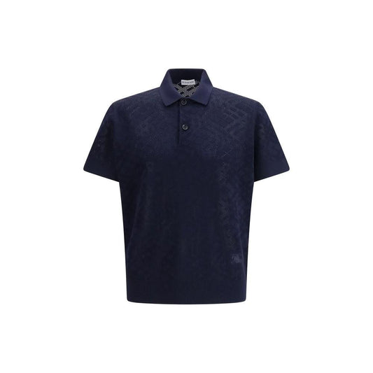 Burberry Blaues Woll-Poloshirt by Burberry