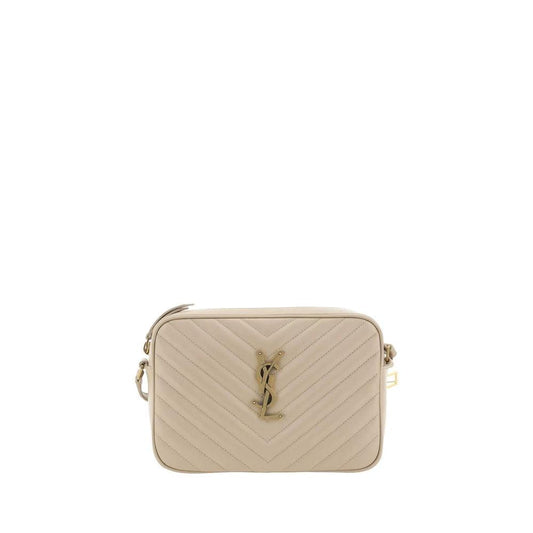 Saint Laurent Beige Kalbsleder Bos Taurus Schultertasche by Saint Laurent
