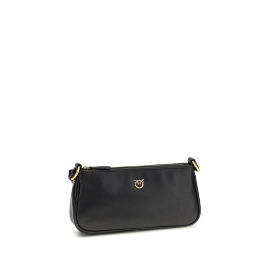 PINKO Schwarze Bos Taurus Kalbsleder Schultertasche by PINKO