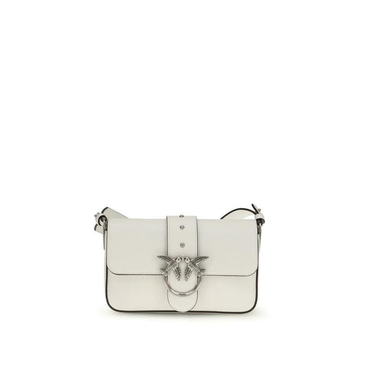 PINKO Weiße Schultertasche aus Kalbsleder Bos Taurus by PINKO