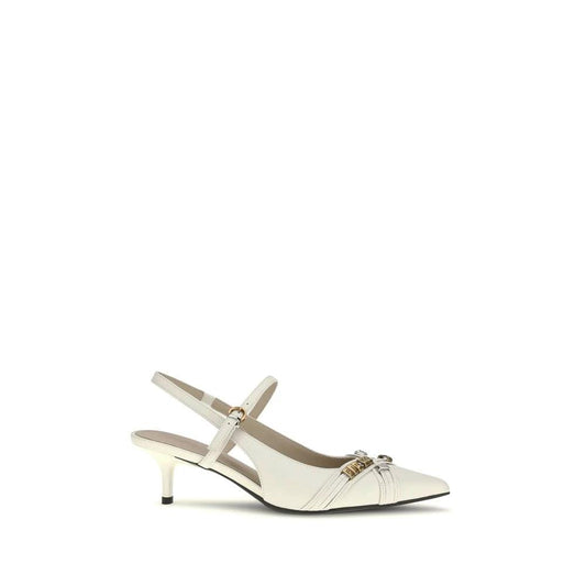 PINKO Weiße Pumps aus Kalbsleder Bos Taurus mit mittelhohem Absatz by PINKO