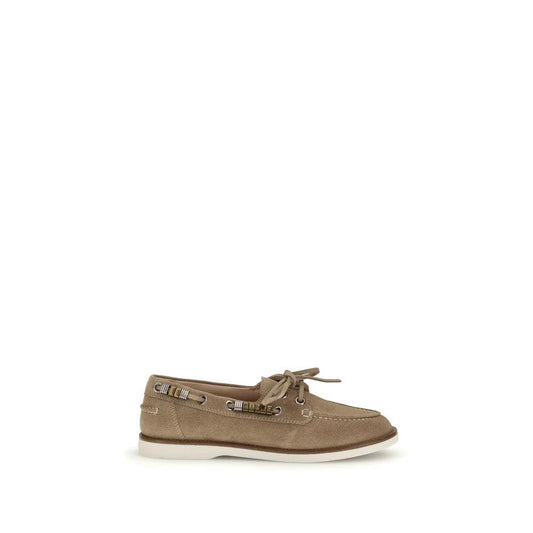 PINKO Beige Kalbsleder Bos Taurus Slipper-Loafer by PINKO