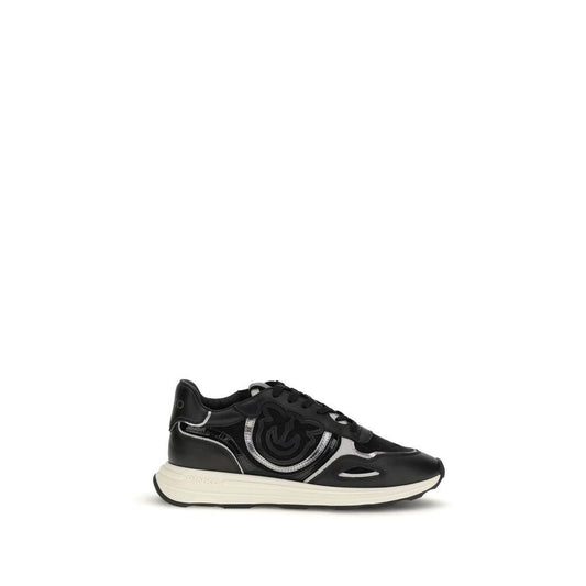 PINKO Schwarze Bos Taurus Kalbsleder Sneaker by PINKO