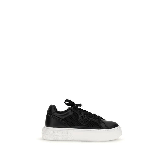PINKO Schwarze Bos Taurus Kalbsleder Plateau-Sneaker by PINKO