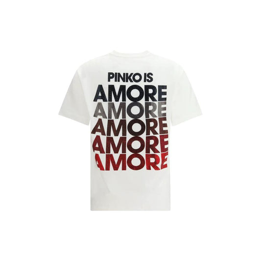 PINKO Weißes Baumwoll-T-Shirt by PINKO