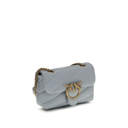PINKO Schultertasche aus blauem Kalbsleder Bos Taurus by PINKO