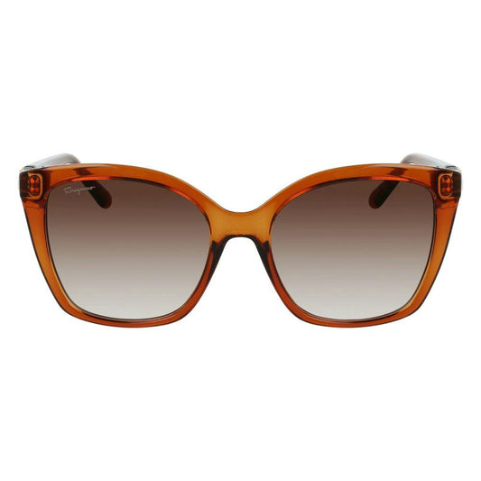 Ferragamo Braune Spritzguss-Sonnenbrille by Ferragamo
