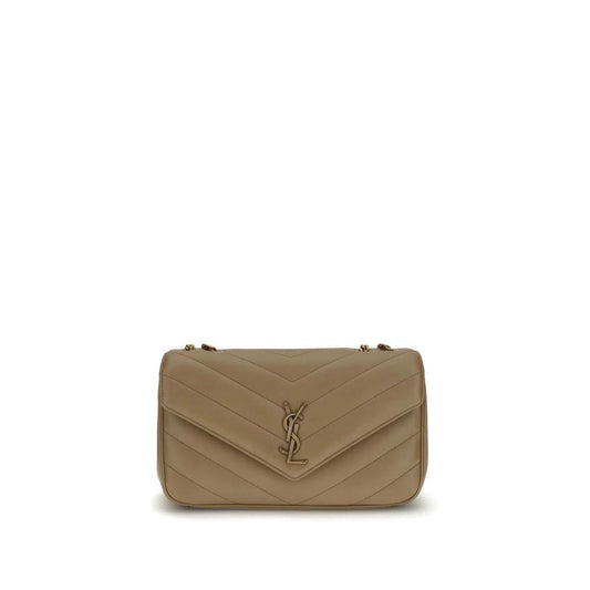 Saint Laurent Beige Kalbsleder Bos Taurus Schultertasche by Saint Laurent
