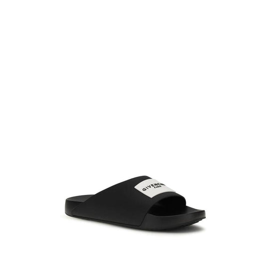 Givenchy Schwarze Gummipantoletten by Givenchy