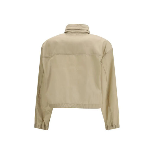 Prada Beige Jacke aus recyceltem Polyamid by Prada