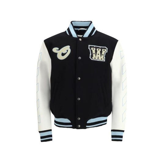 Off-White Schwarzer Woll-Bomber by Off-White