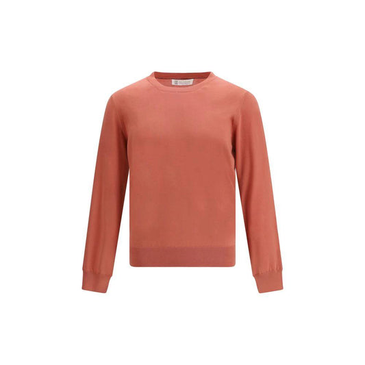 Brunello Cucinelli Cucinelli Orange Baumwoll-Sweatshirt by Brunello Cucinelli Cucinelli