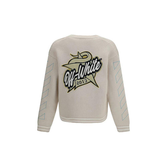 Off-White Beige Cotton Cardigan by Off-White