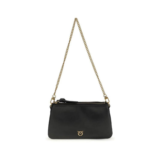 PINKO Schwarze Kalbsleder Bos Taurus Schultertasche by PINKO