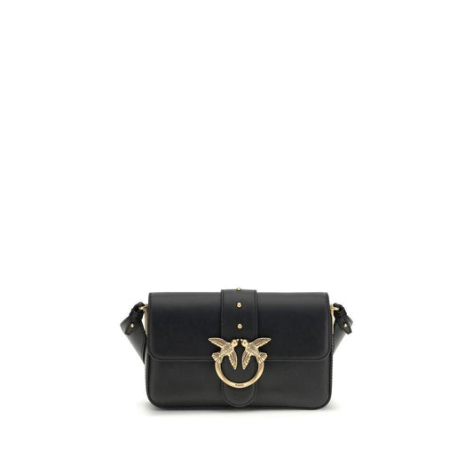PINKO Schwarze Kalbsleder Bos Taurus Schultertasche by PINKO