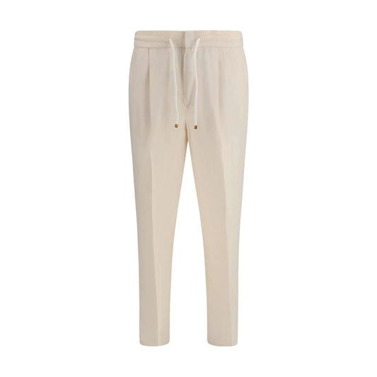 Brunello Cucinelli Cucinelli Beige Leinen Casual Hose by Brunello Cucinelli Cucinelli